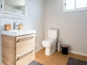 Clean and bright bathroom remodel